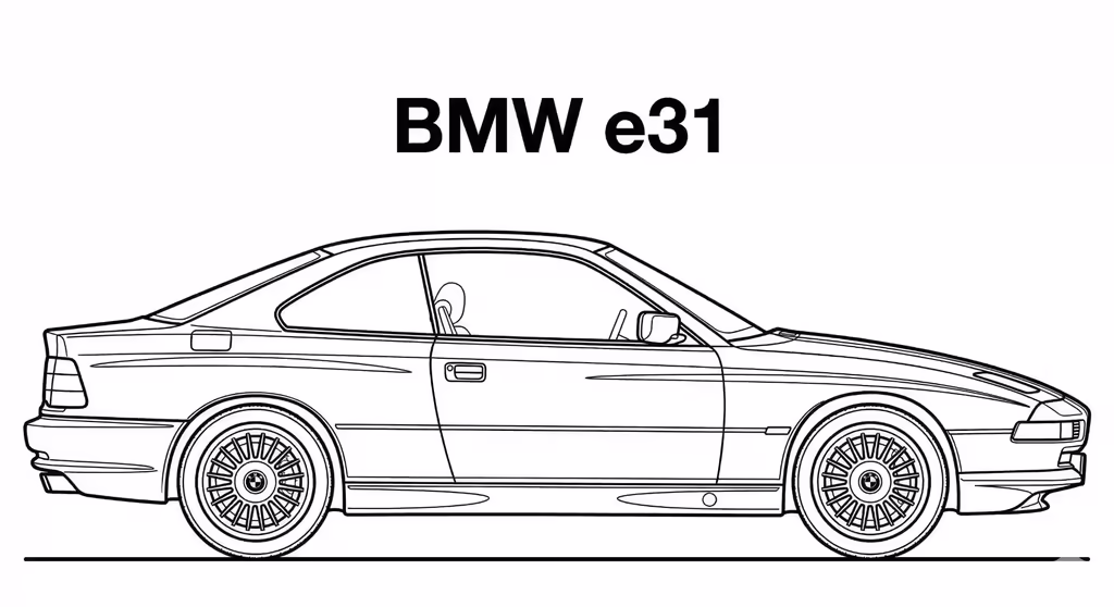 BMW E31 line drawing